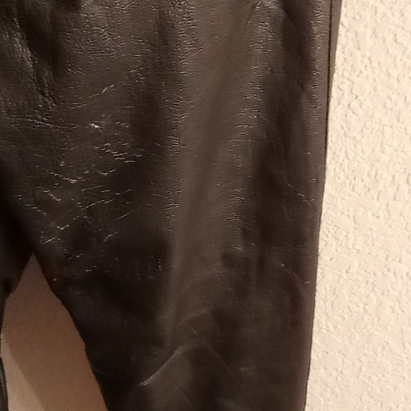 VINTAGE GENUINE LEATHER Matrix Biker Bomber Goth Sz 2XL Black Sliver Studs CG - Picture 14 of 15